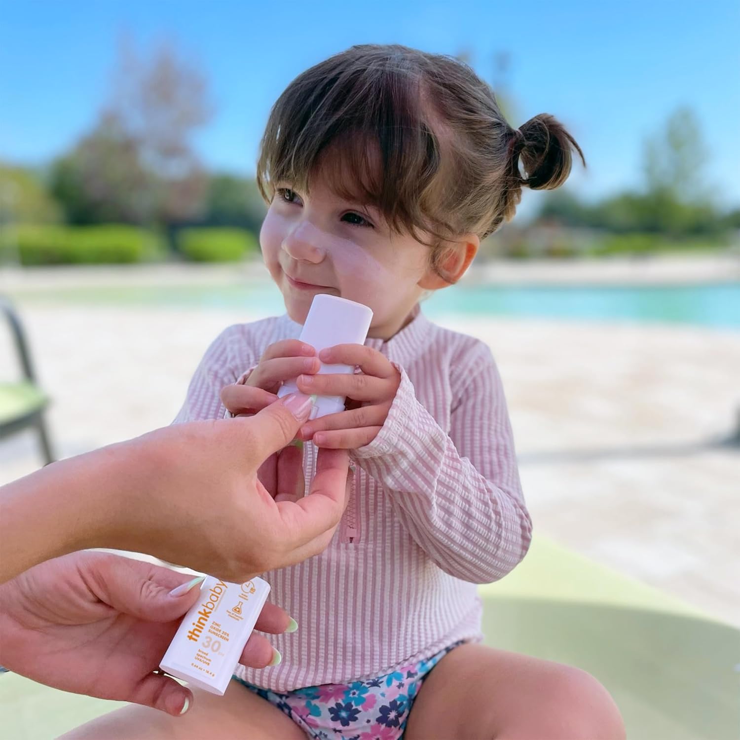 Thinkbaby SPF 30 Natural Sunscreen Stick 0.64 oz Water Resistant for All Ages - Image 6