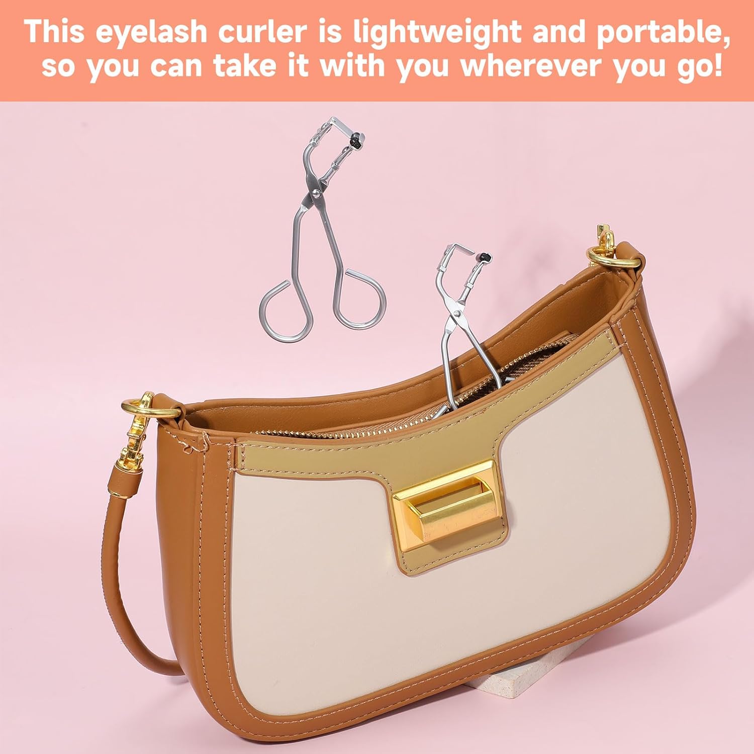 2 Pack Silver Mini Eyelash Curler Set with Silicone Pads for All Eyelash Shapes - Image 7