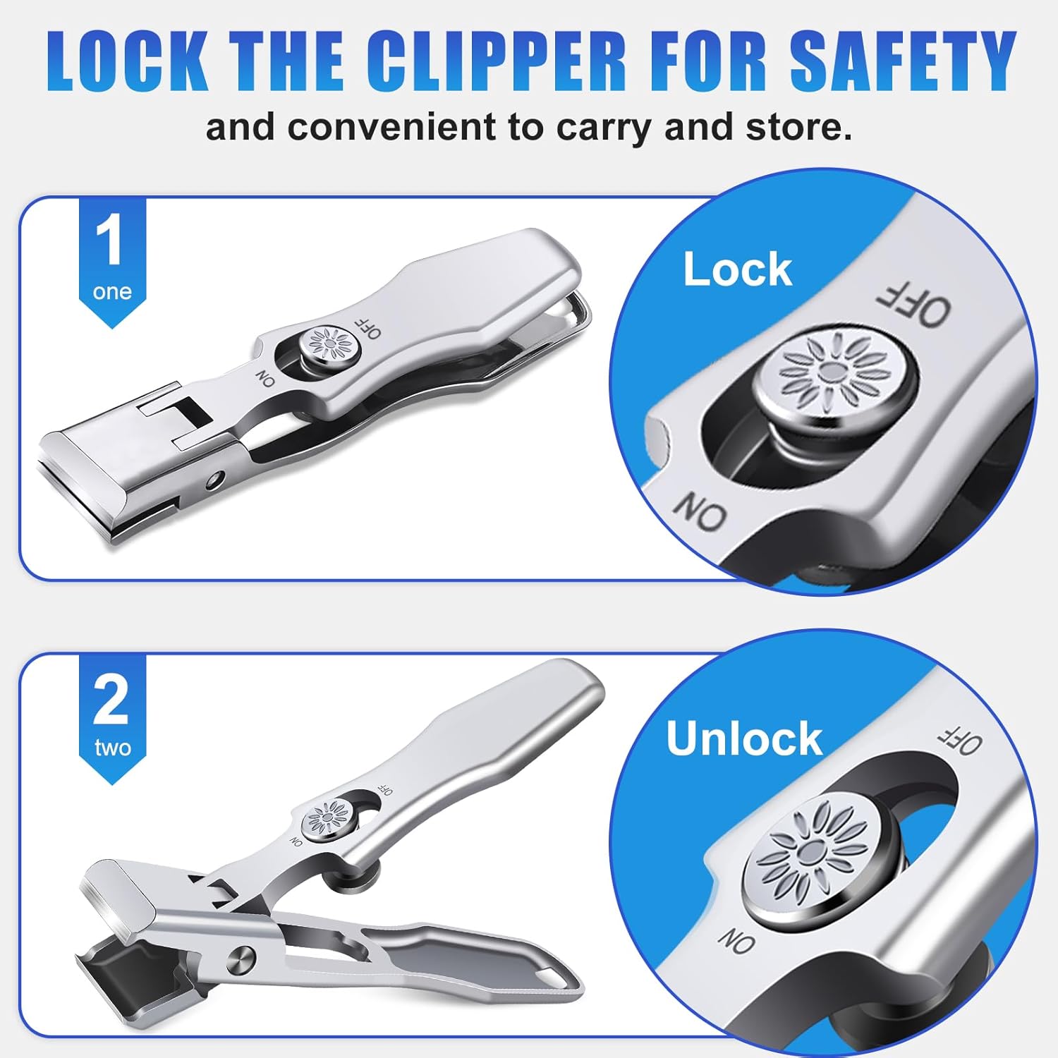 German-Engineered Heavy Duty Nail Clippers for Thick Nails, Wide Jaw Toenail Cutter with Catcher - Image 6