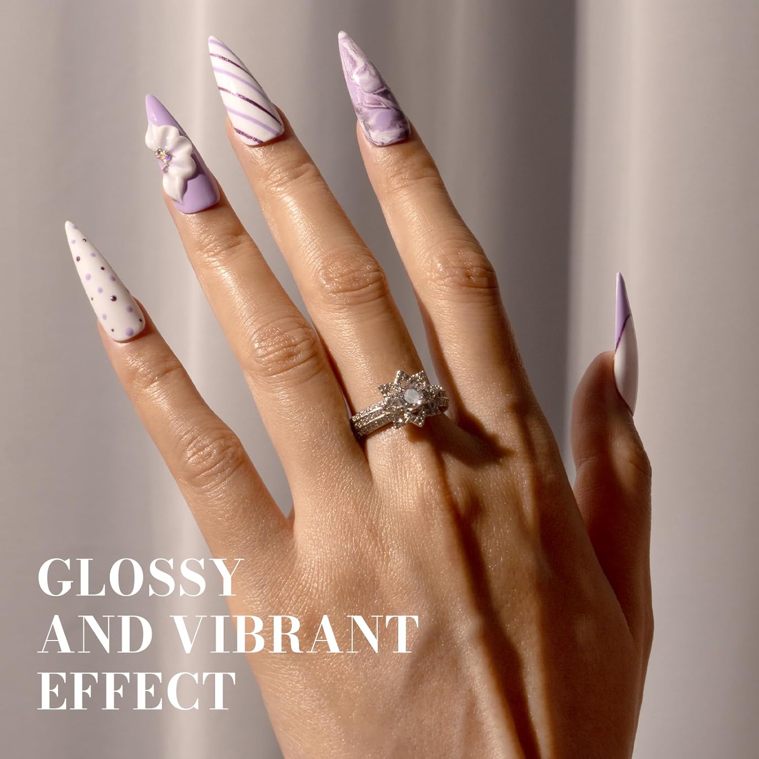 MelodySusie 15ML Soak Off Gel Nail Polish Lavender Purple UV LED Curing - Image 5