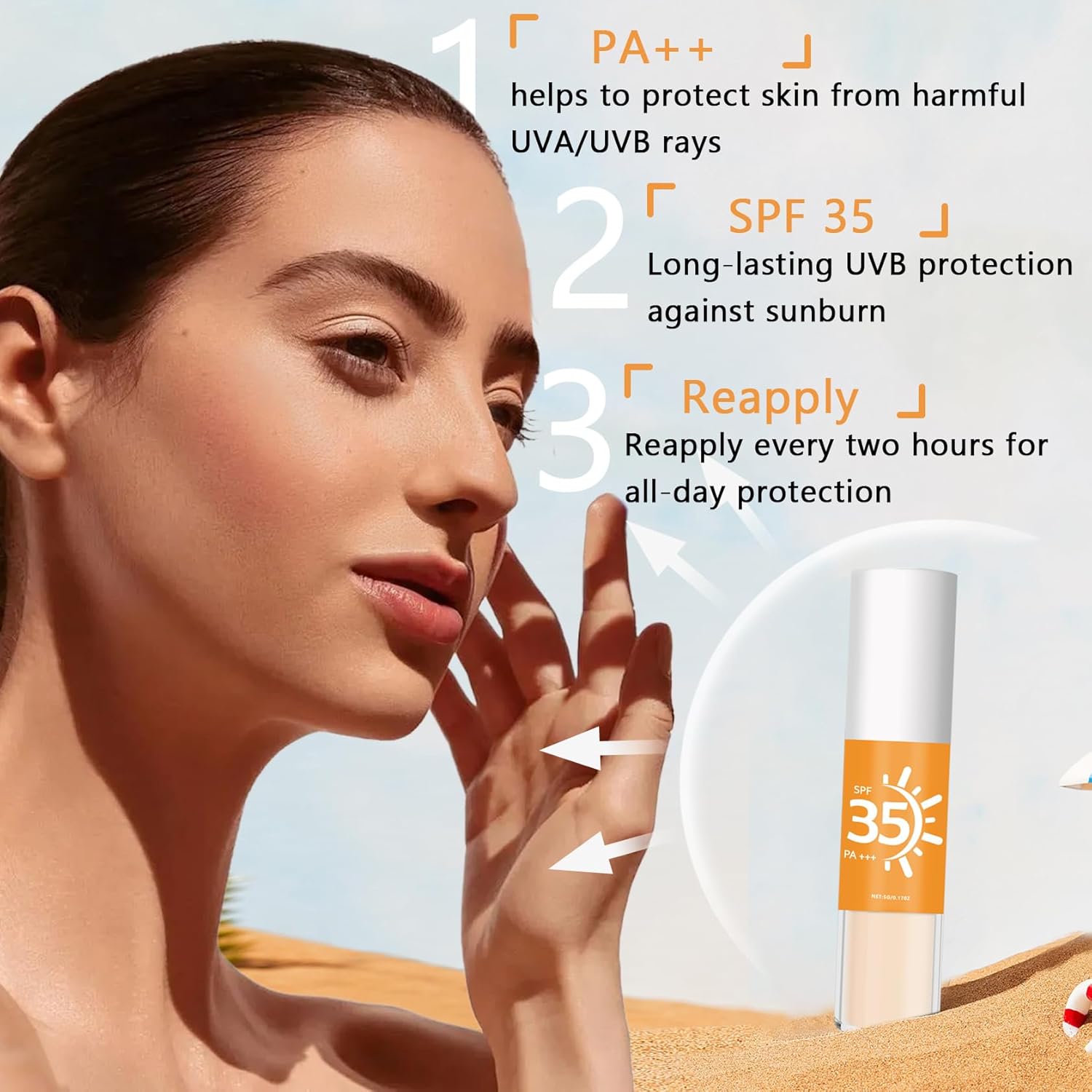 Translucent Mineral Sunscreen Powder SPF 35 Oil Control Matte Finish for Face - Image 7