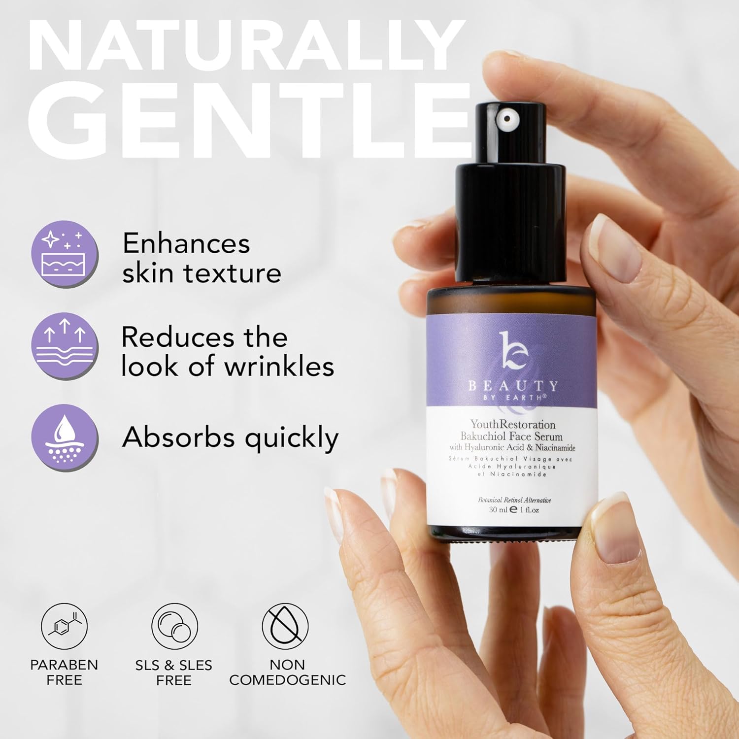 Bakuchiol Serum 1 oz Vegan Cruelty-Free Bio Retinol Alternative for Smooth Skin and Reduced Fine Lines - Image 3
