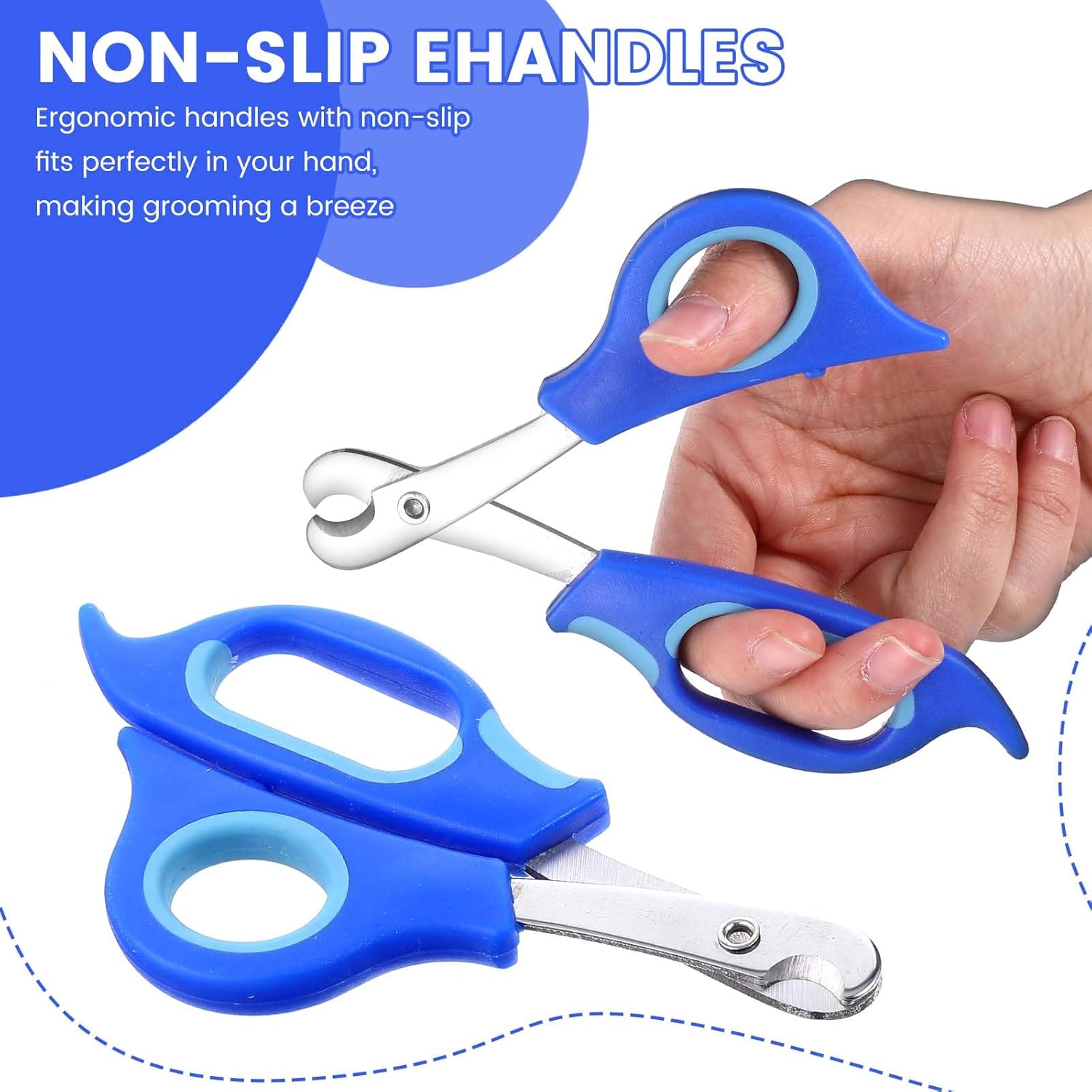 Stainless Steel Small Pet Nail Clippers Angled Edges for Cats and Bearded Dragons - Image 3