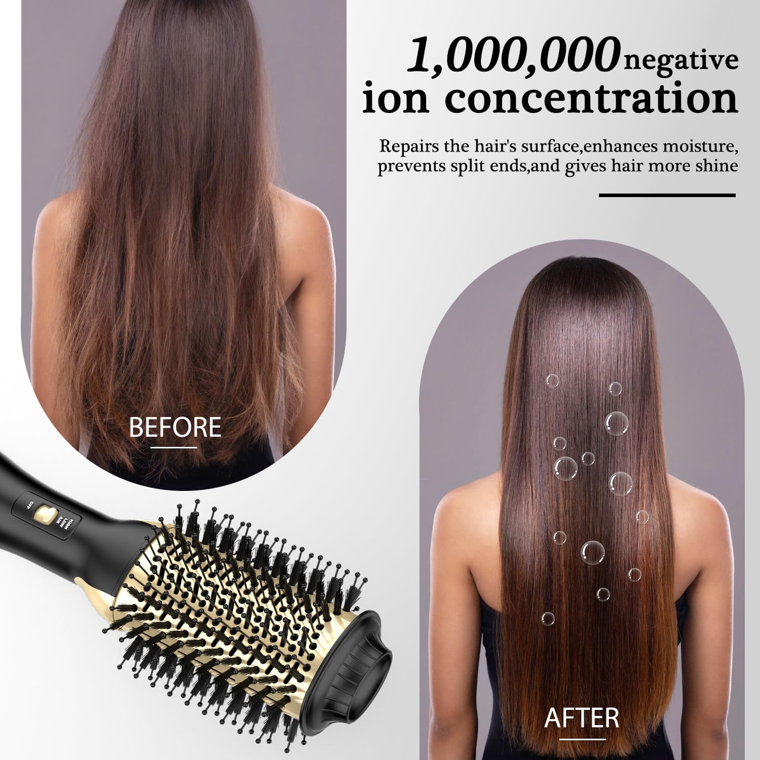 One-Step Volumizer Styler Hot Air Brush for All Hair Types - Image 3