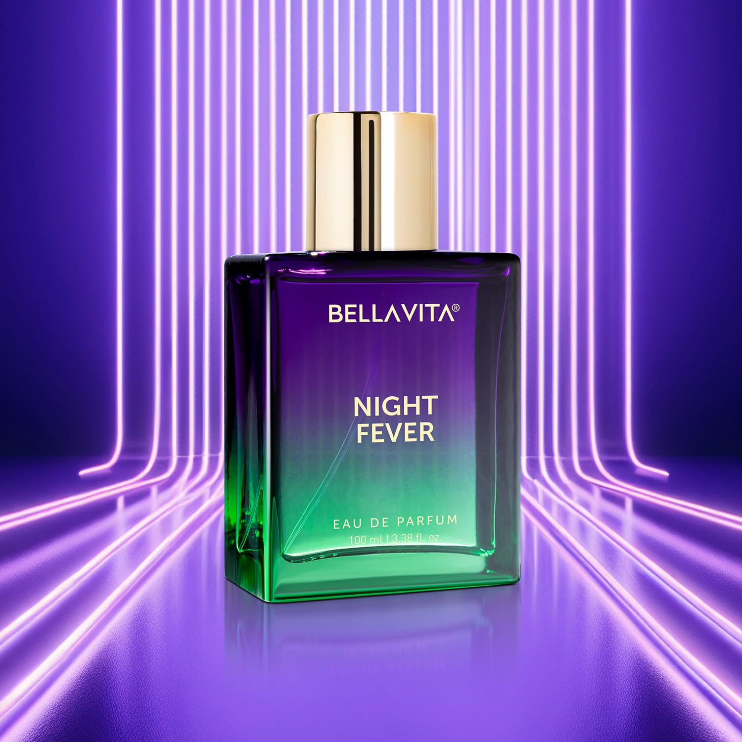 Bellavita Luxury Night Fever Unisex Eau de Parfum 100ml with Bergamot, Peach, Musk, Vanilla - Image 2