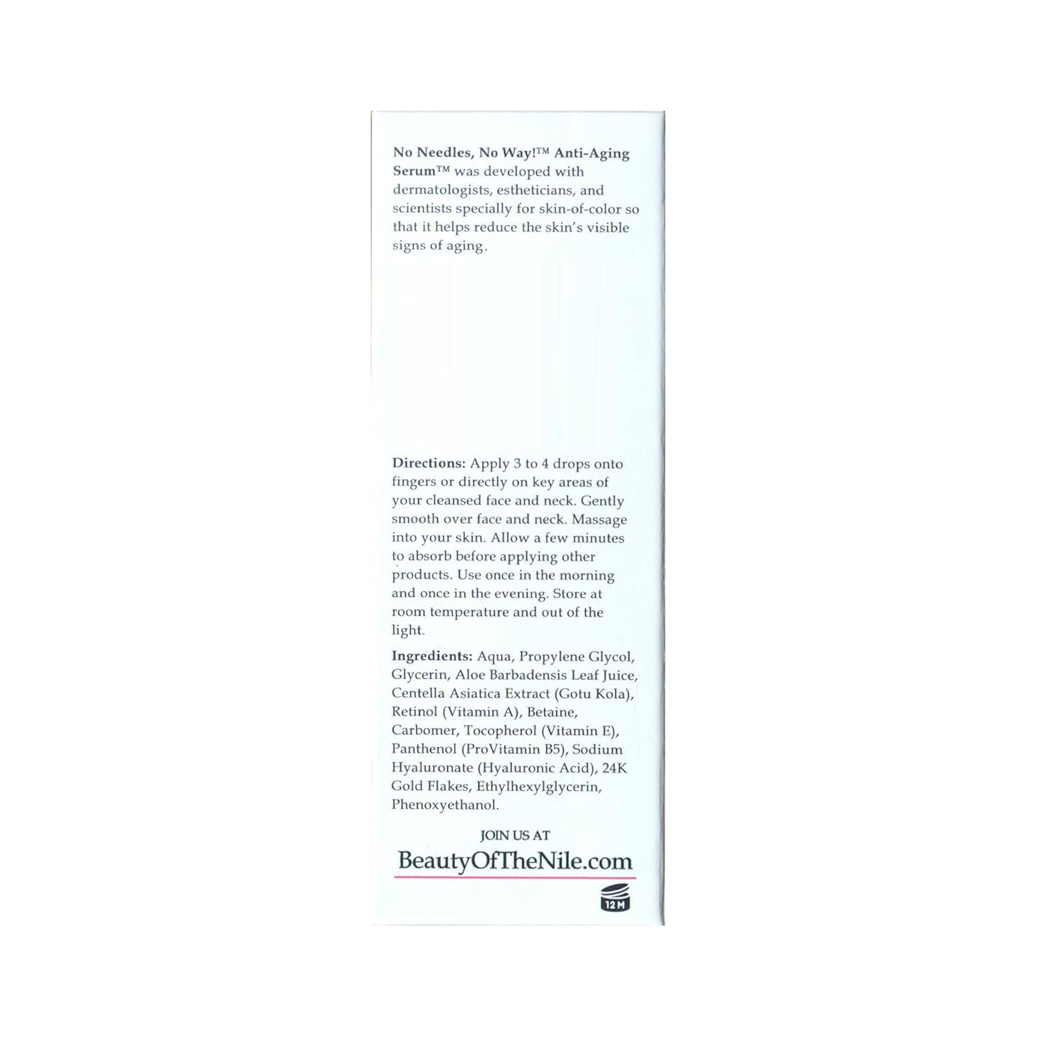 No Needles No Way Anti Aging Serum 1 Oz for Skin of Color Hydrates Smooths Even Tone - Image 9