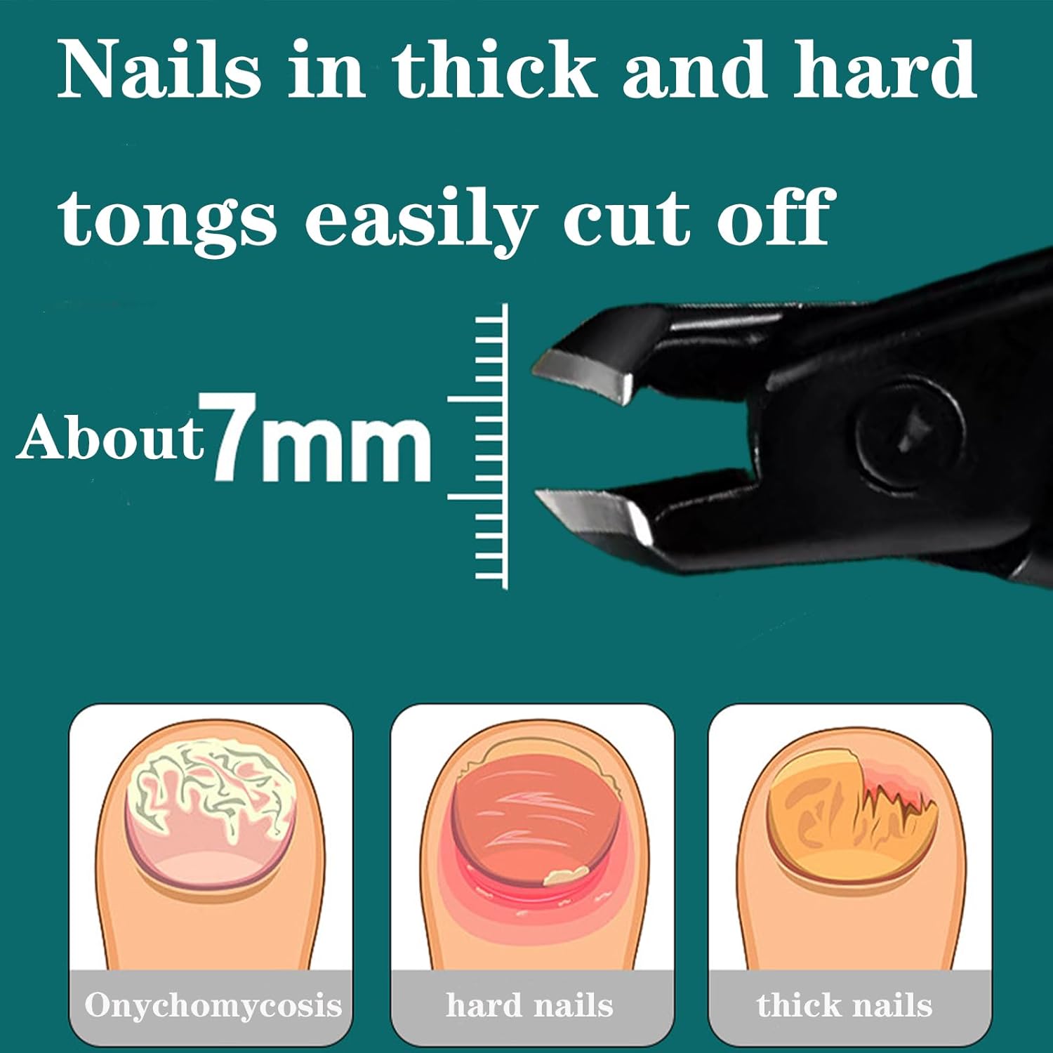 4-Piece Nail Care Set Thick Bevel Clipper Nano-Glass Files Lifter Buffer - Image 3