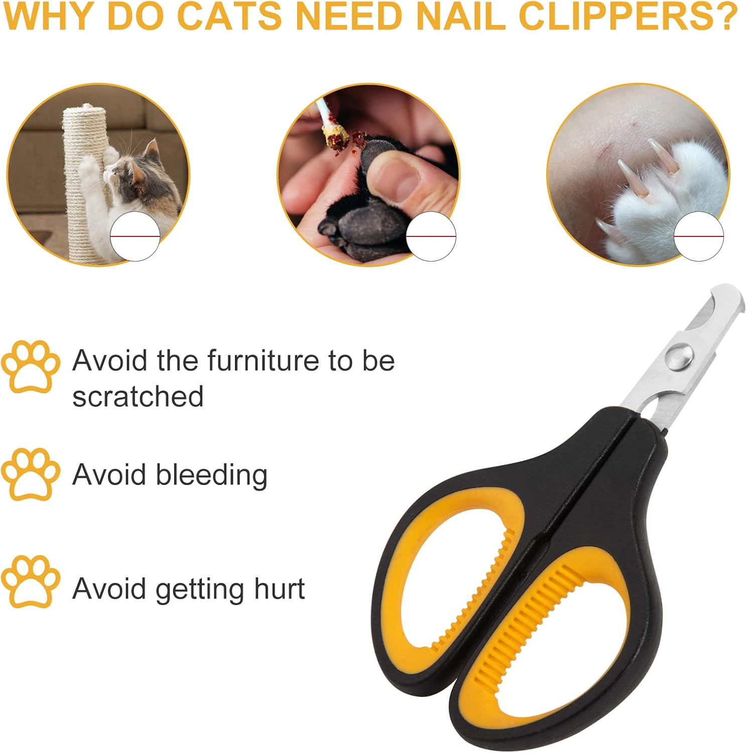 Ergonomic Anti-Slip Grooming Tool Cat Nail Clipper and Dog Nail Trimmer for Small Pets - Image 4