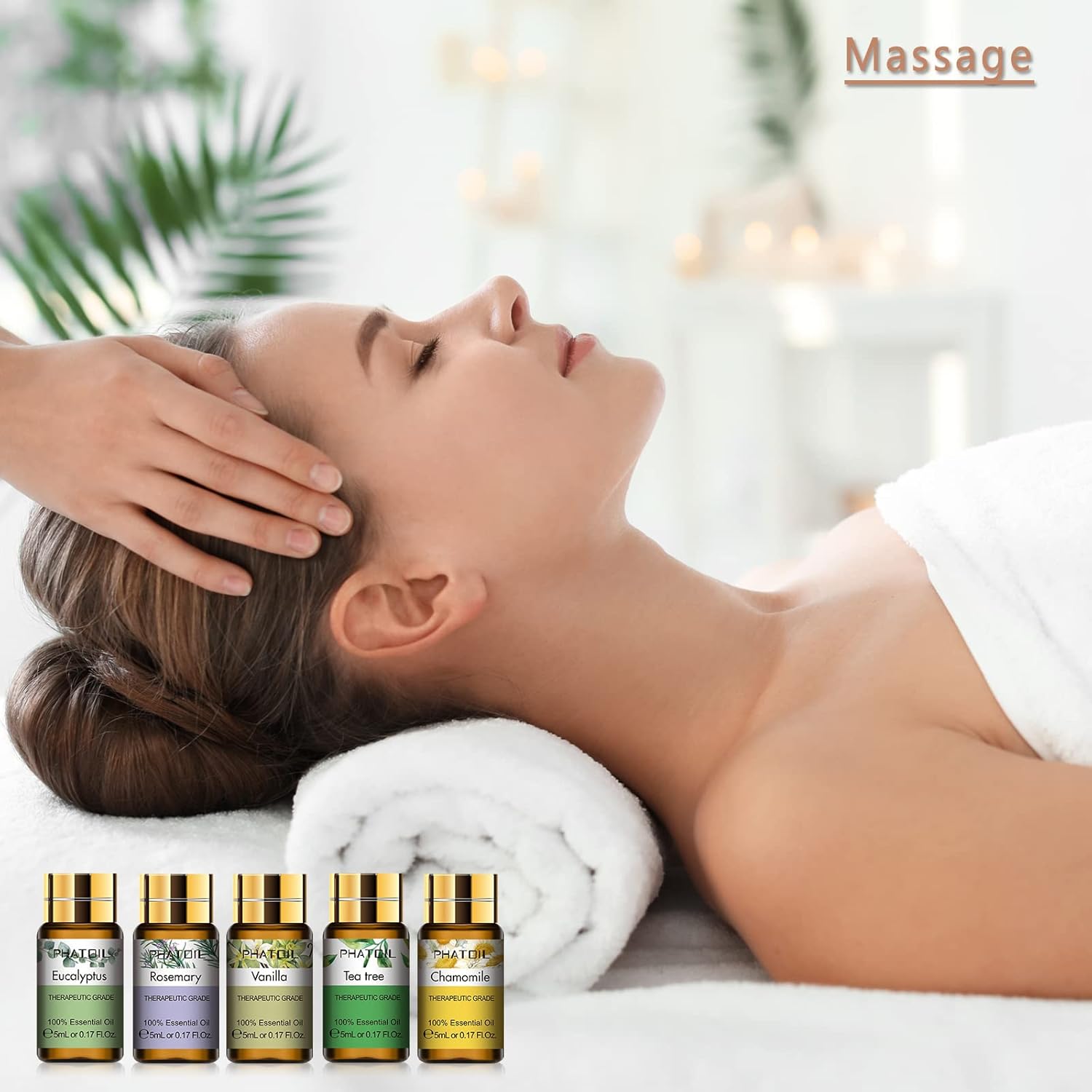 15 x 5ml Pure Aromatherapy Essential Oils Gift Set for Skin Hair Bath - Image 5