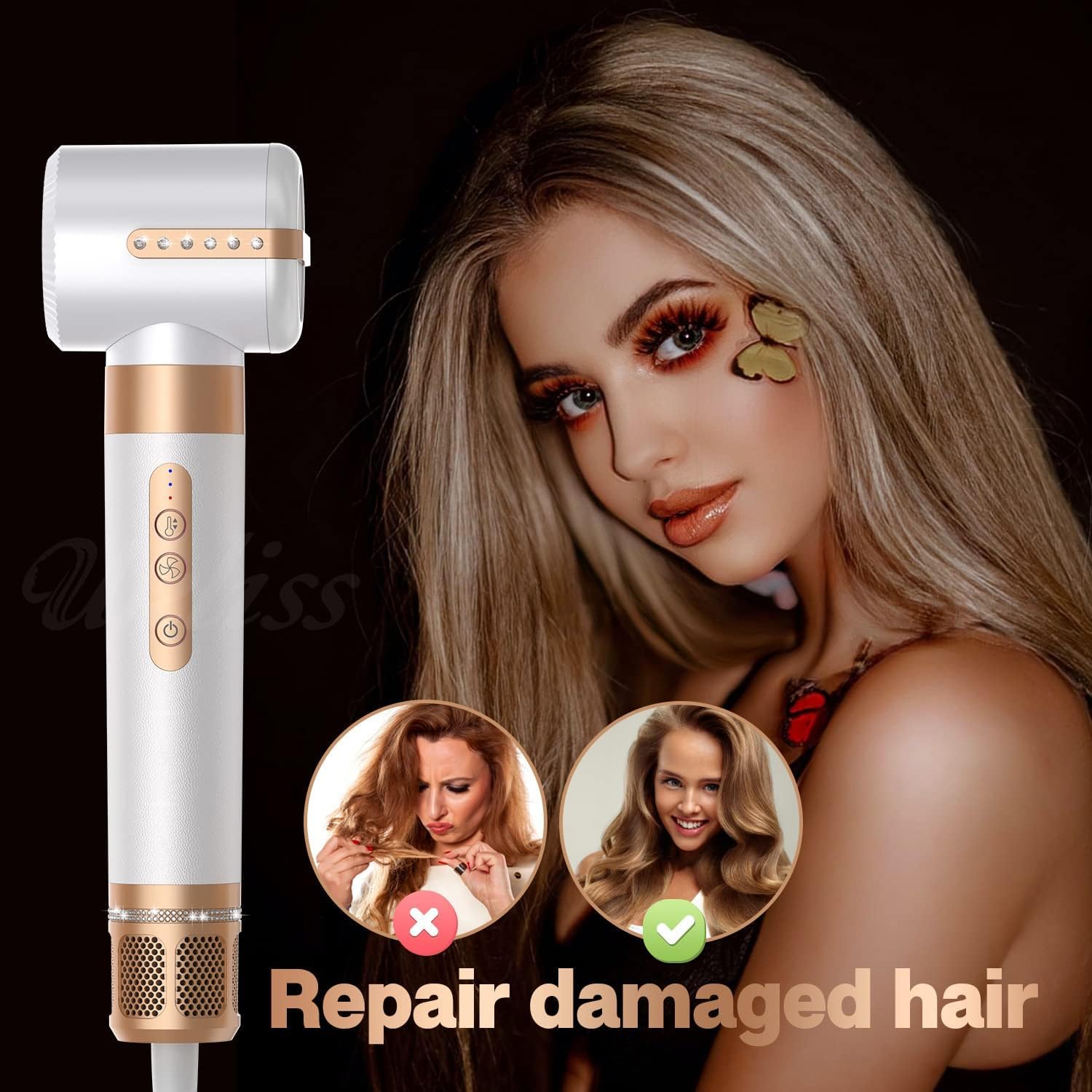 110000 RPM High-Speed 7 in 1 Hair Dryer Brush and Hot Air Styler Tool - Image 5