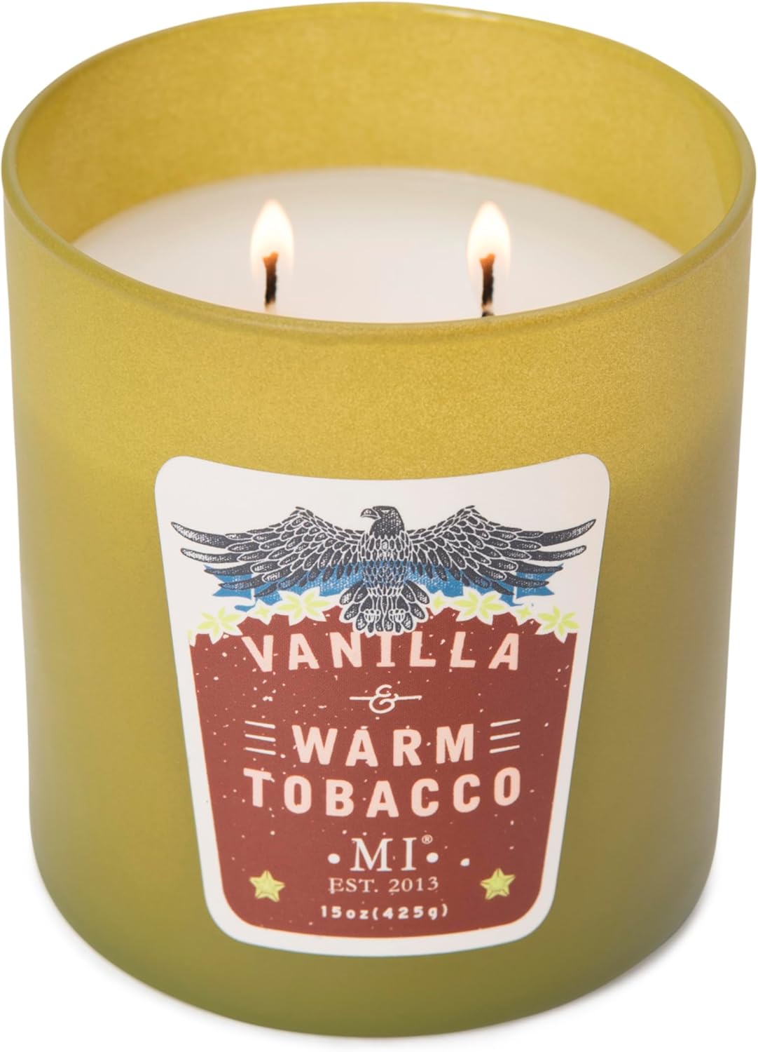 Manly Indulgence Vanilla Warm Tobacco Scented Candle 15 oz 60 Hour Burn - Image 3