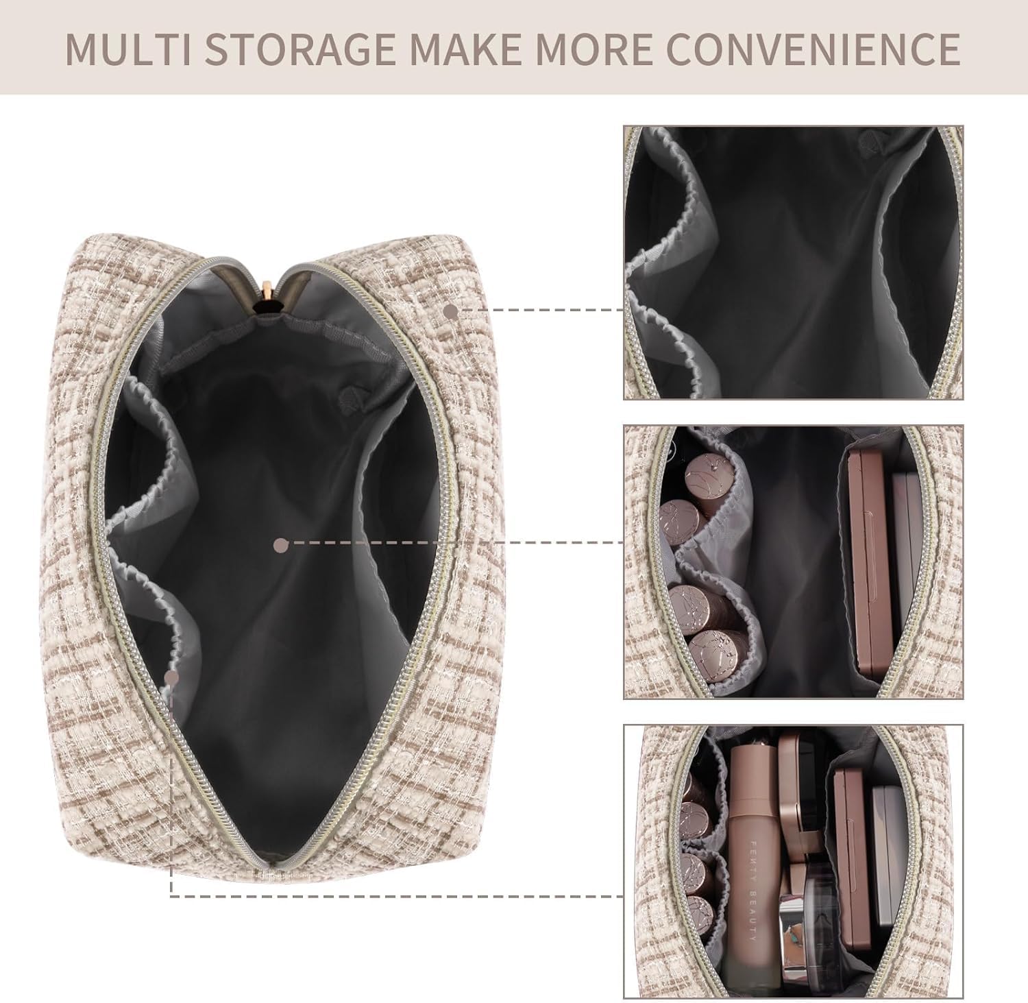 MAANGE 48 Piece Makeup Brush Set with Storage Bag for Flawless Application - Image 5