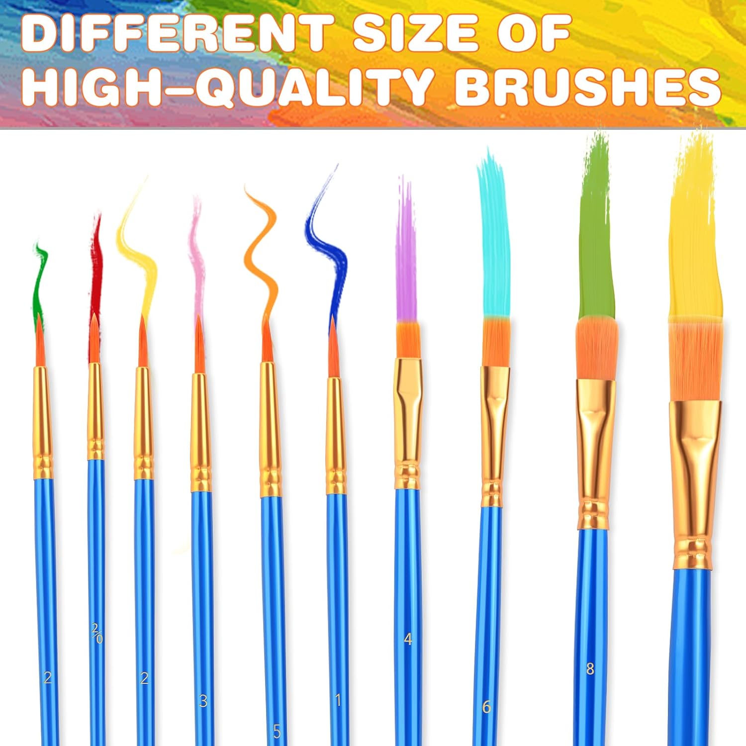 ESRICH 24 Non-Toxic Acrylic Paint Set, 12 Colors, 2 Packs, Includes 20 Brushes for All Ages - Image 4