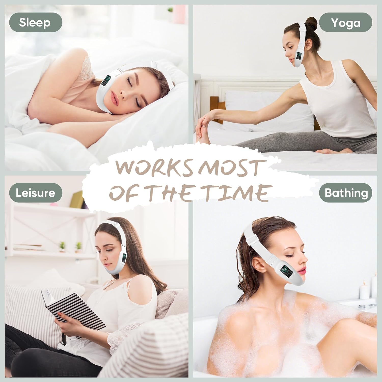 V-Face Electric Double Chin Device with 8 Modes, 15 Intensity Levels for Contouring - Image 7