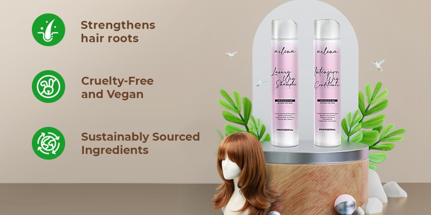 ARLENA Luxury 8 oz Wig Shampoo Sulfate-Free for Synthetic and Natural Hair Enhances Shine Softness - Image 5
