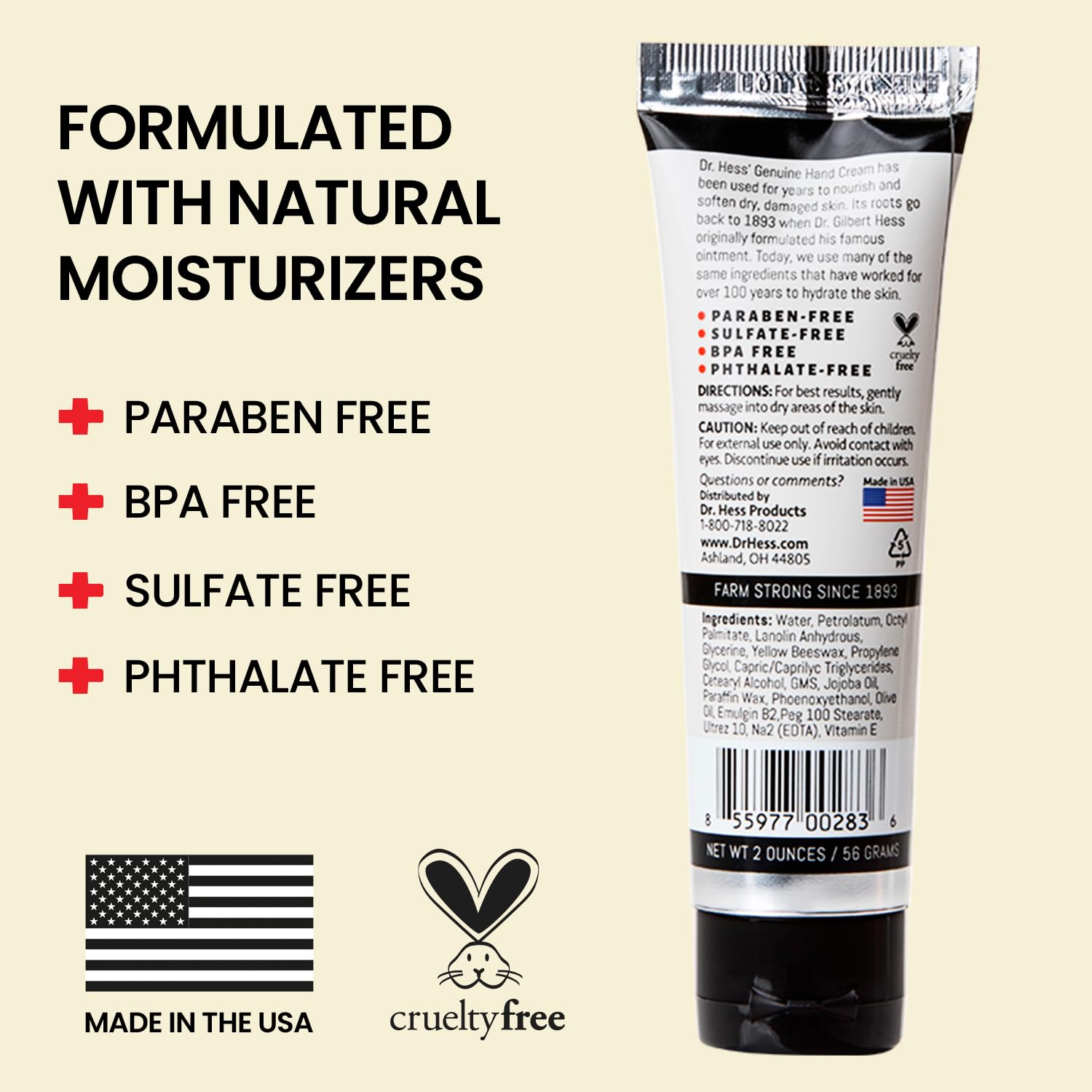 Nourishing 2 oz Genuine Hand Cream for Dry, Cracked Skin and Eczema Relief - Image 6