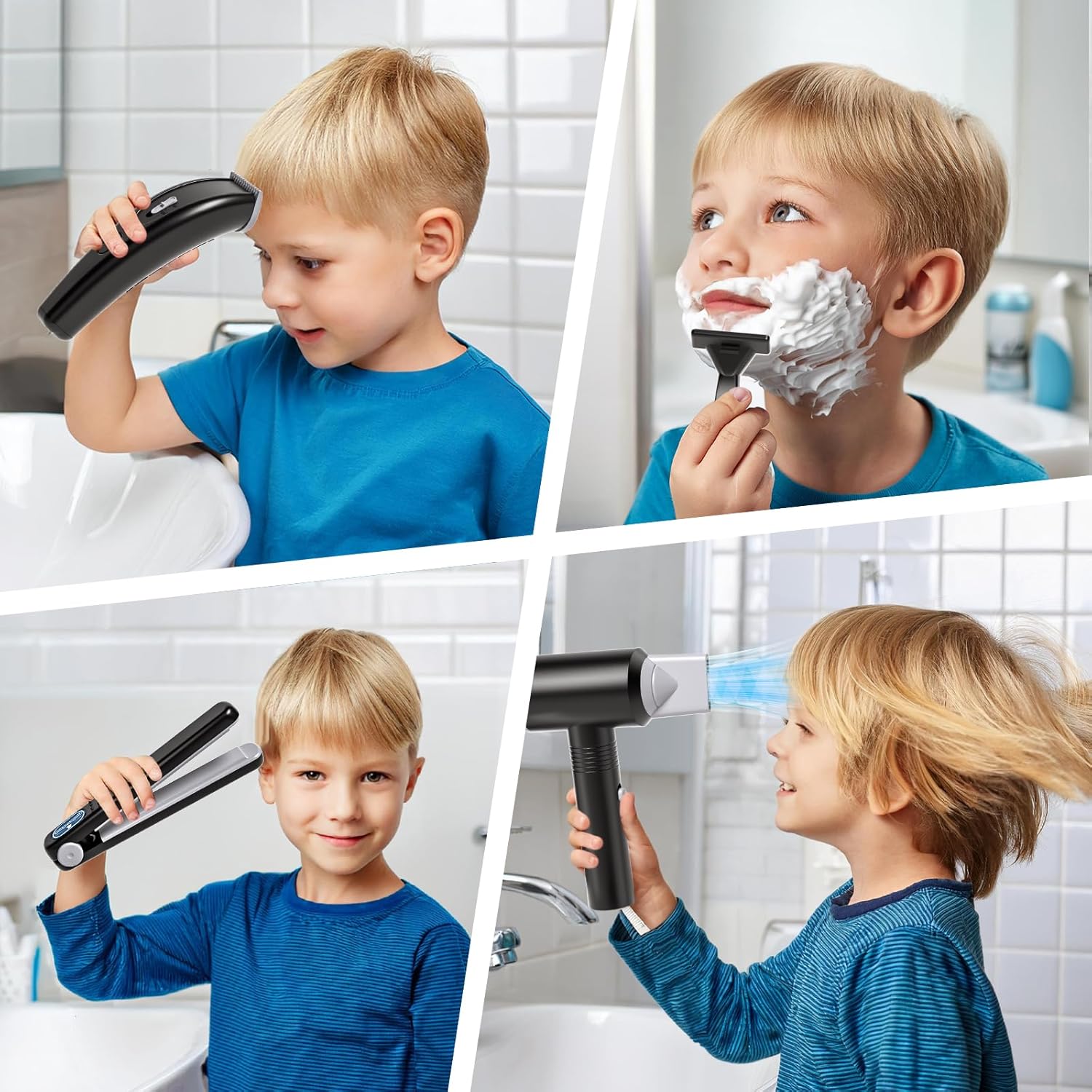 G.C 52-Piece Kids Hair Salon Toy Set for Pretend Play with Hairdryer and Accessories - Image 6