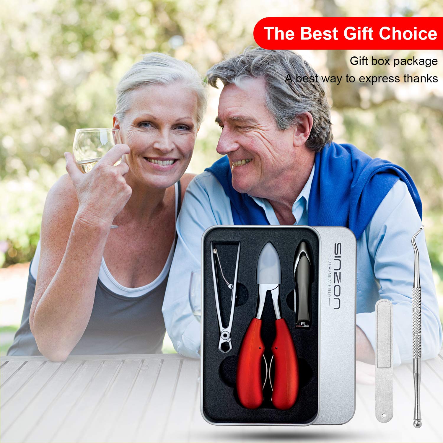 Extra Thick Surgical Grade Stainless Steel Toenail Clippers for Ingrown Nails, Men and Seniors - Image 7