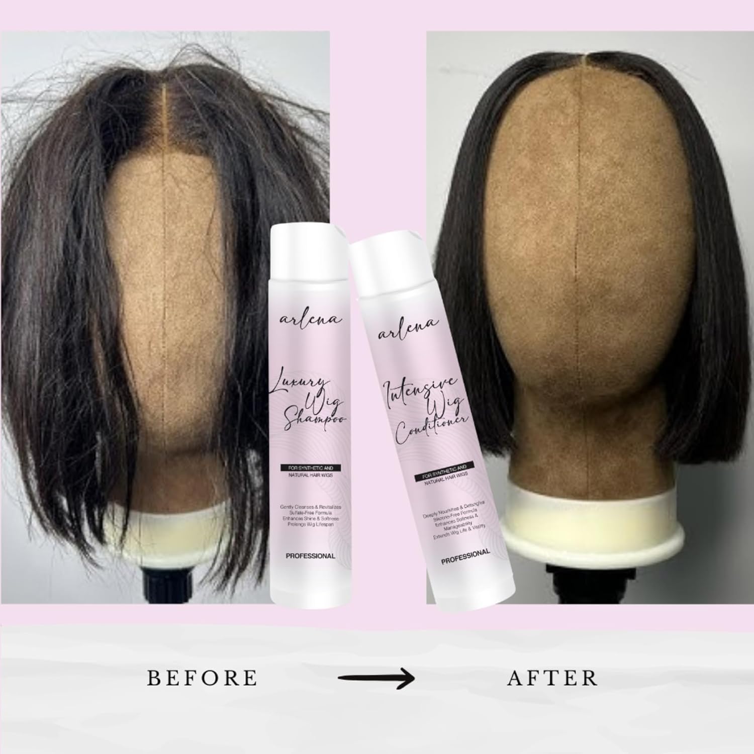 ARLENA Luxury 8 oz Wig Shampoo Sulfate-Free for Synthetic and Natural Hair Enhances Shine Softness - Image 4