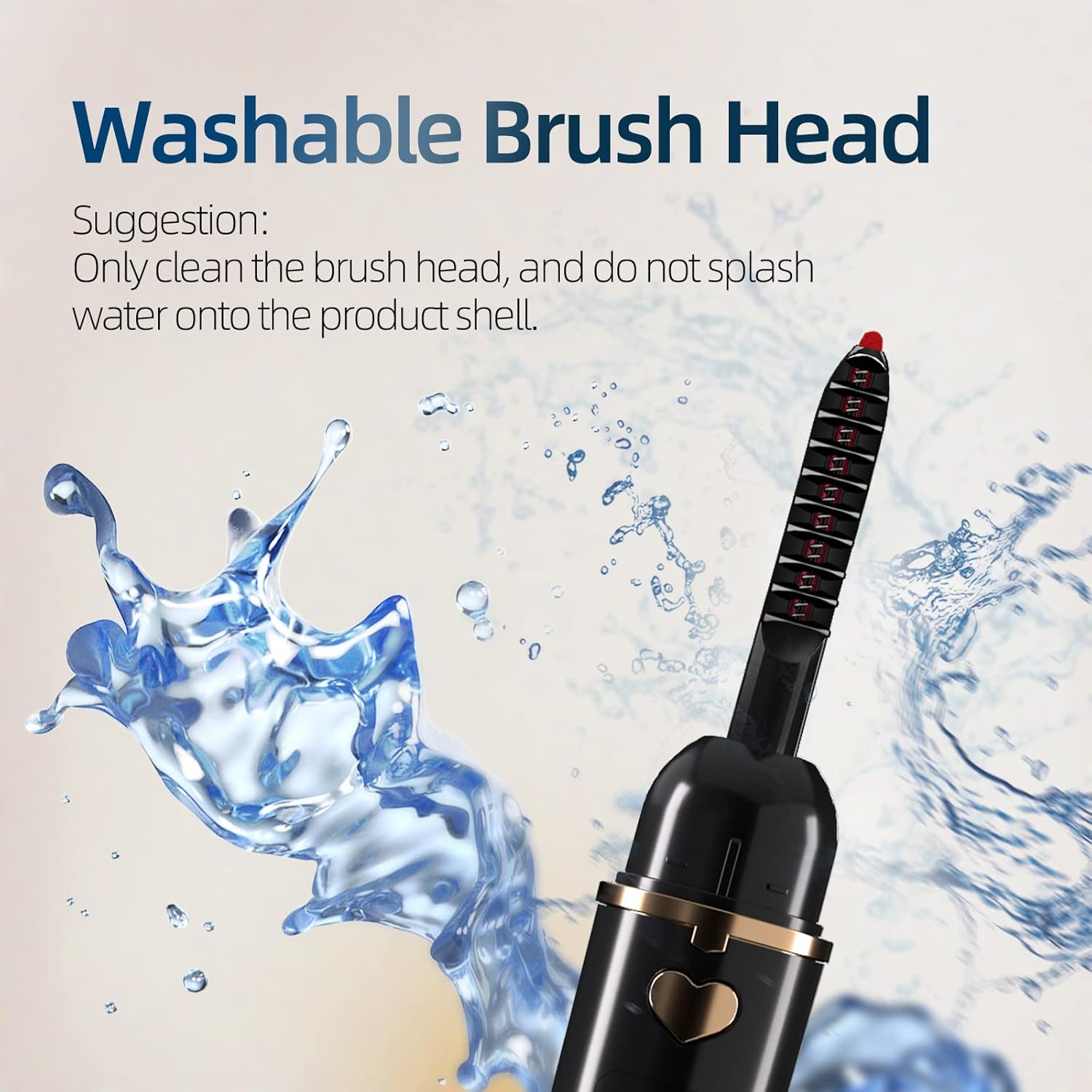 USB C Rechargeable Heated Eyelash Curler Comb, 24H Long Lasting Wear, Black - Image 6