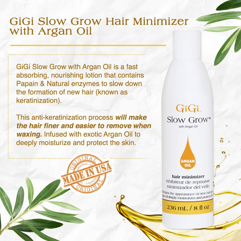 GiGi Post Waxing Treatment Lotion with Argan Oil 8 oz Hair Growth Minimizer for All Skin Types - Image 4
