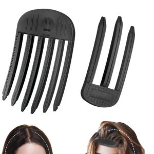 Wind Shaping Styling Comb for Fluffy Bangs,Hair Volume Clip for Roots, Hair Volumizer Styling Tools No-Trace Hair Root Lifting Clips for Men Women Hairstyle(Black)