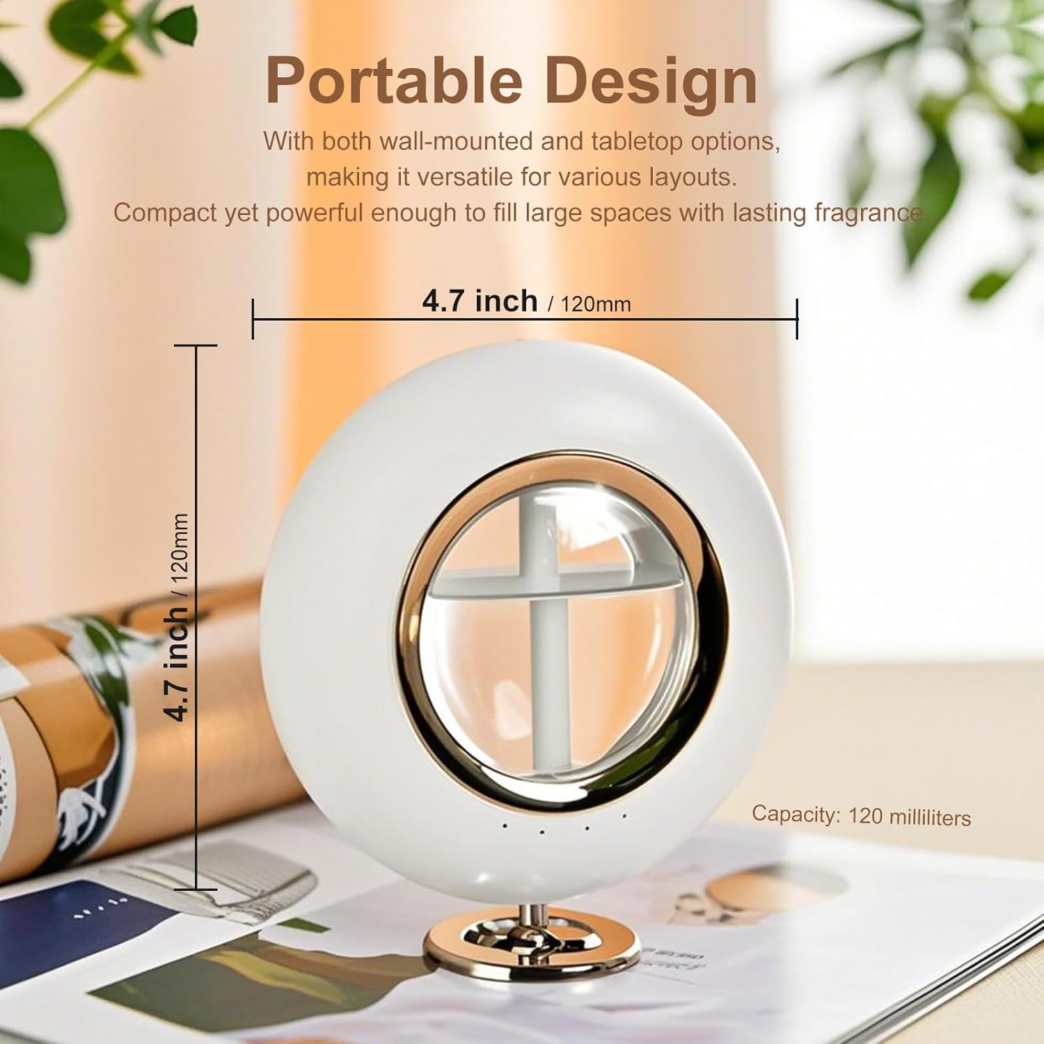 120ML Large Room Essential Oil Diffuser with Bluetooth Control and Night Light - Image 7