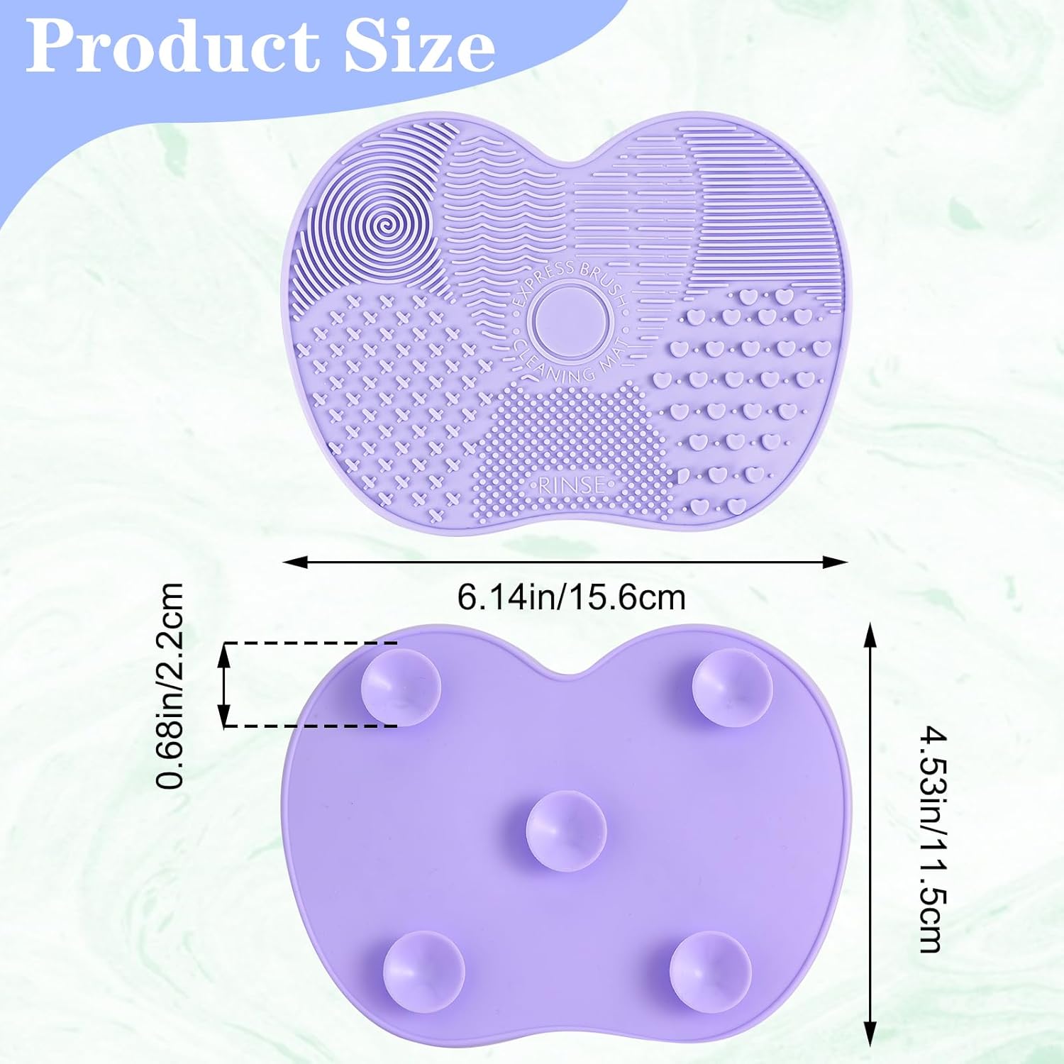 Sibba 2-Piece Silicone Makeup Brush Cleaning Mat and Sponge Bowl Set for Effortless Cleaning - Image 2