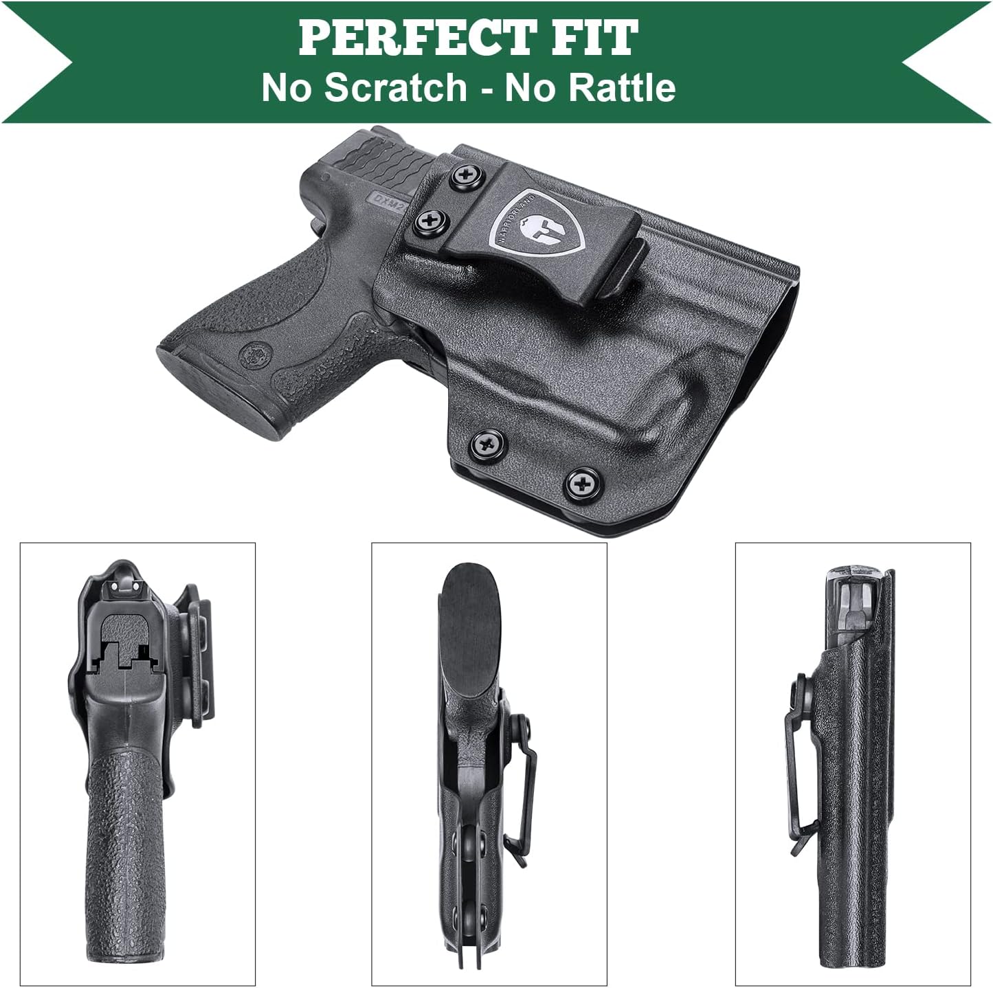 M&P Shield 9mm/.40 IWB Kydex Holster with TLR-6 Adjustable Cant Concealed Carry - Image 3