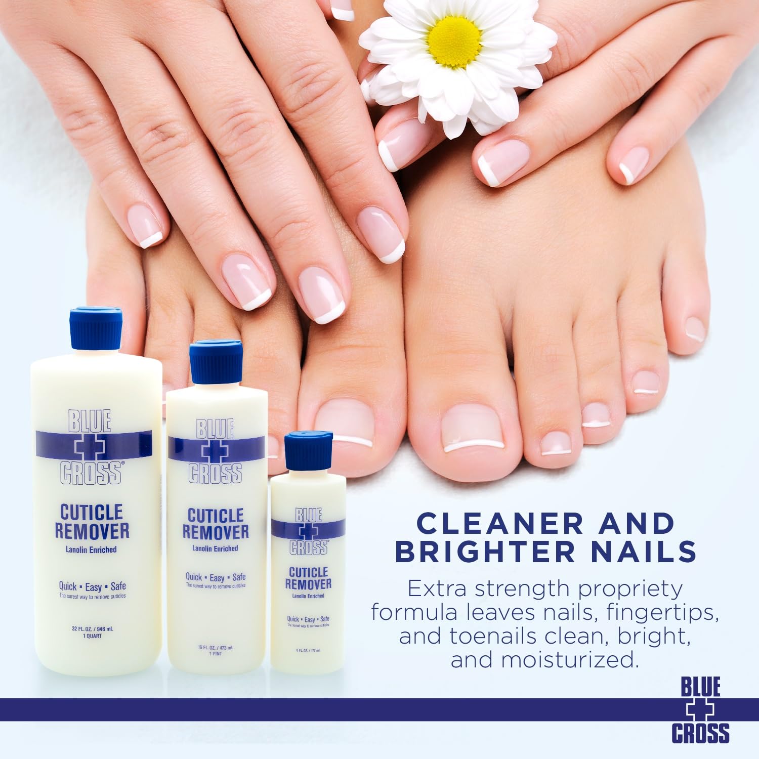 Blue Cross Cuticle Remover Liquid 6oz, Professional Softener for Dry Cuticles and Hang Nails - Image 3