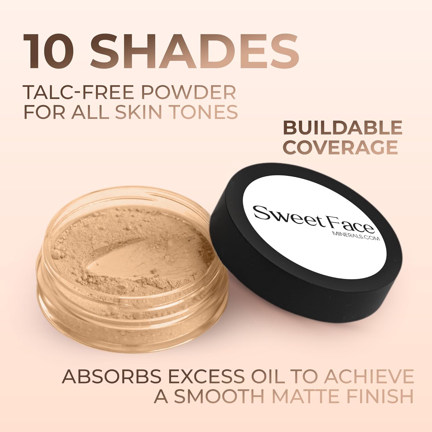 Warm Shade 30g Matte Mineral Loose Powder Foundation Full Size Jar SPF 30 - Image 7