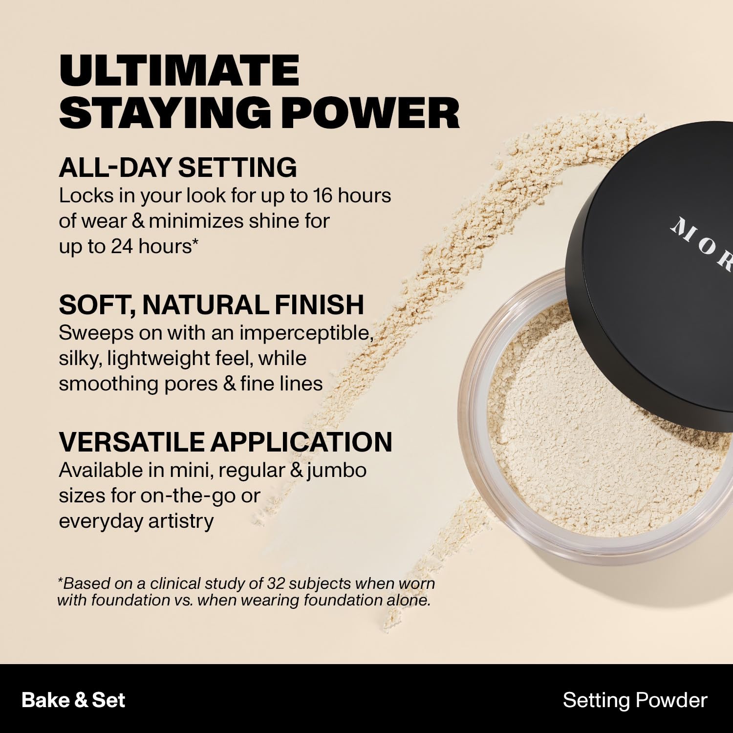 Morphe Bake & Set Talc-Free Lightweight Banana Setting Powder 0.31 oz - Image 4