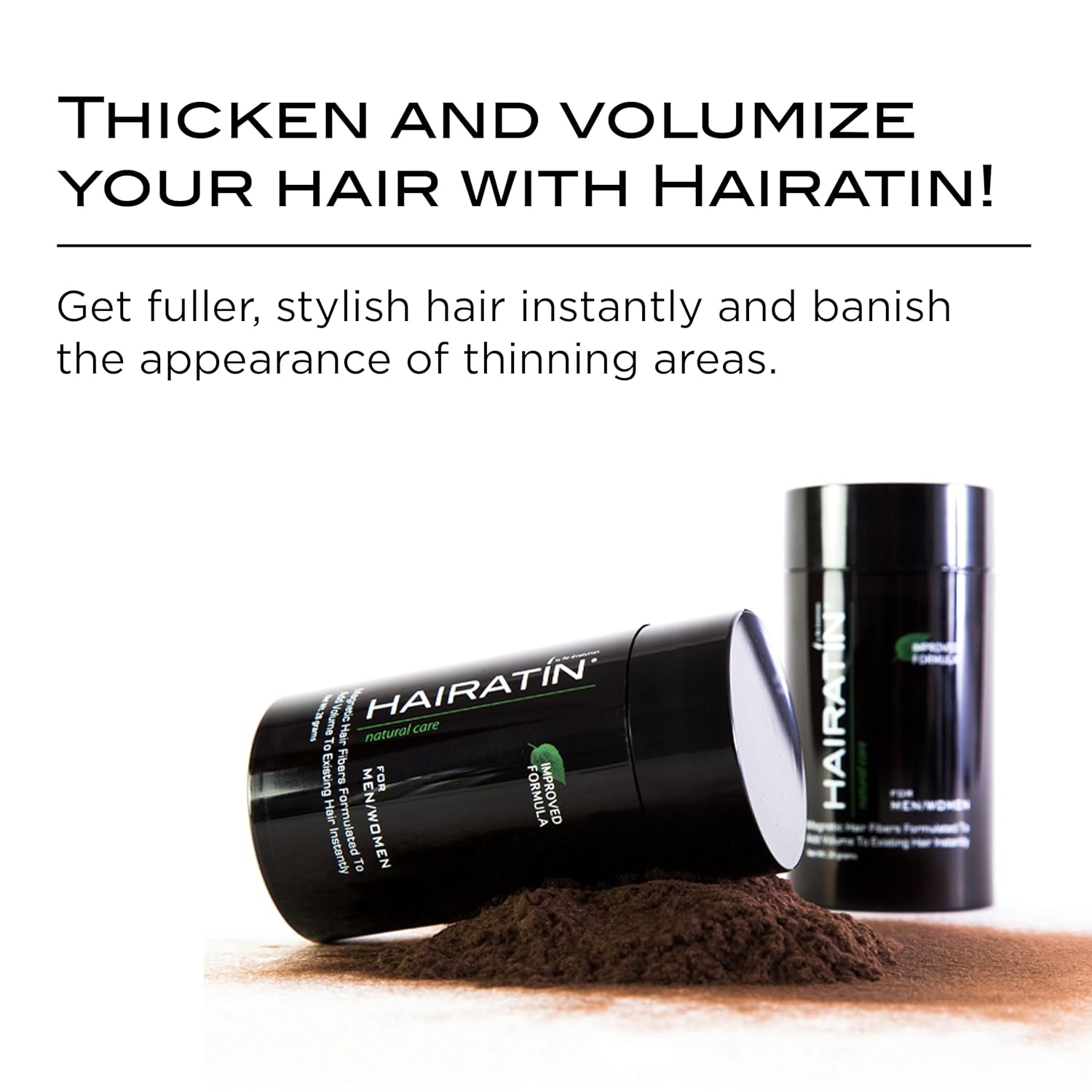 HAIRATIN Dark Brown Building Fibers for Thinning Hair, 28G Instant Concealer - Image 8