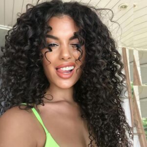 Unionbeauty 8 Packs GoGo Curl Crochet Hair 14 Inch Water Wave Crochet Braids for Black Woman Beach Curl Natural Black Curly Crochet Hair Ocean Wave Crochet Braids Synthetic Braiding Hair Extension 1B#