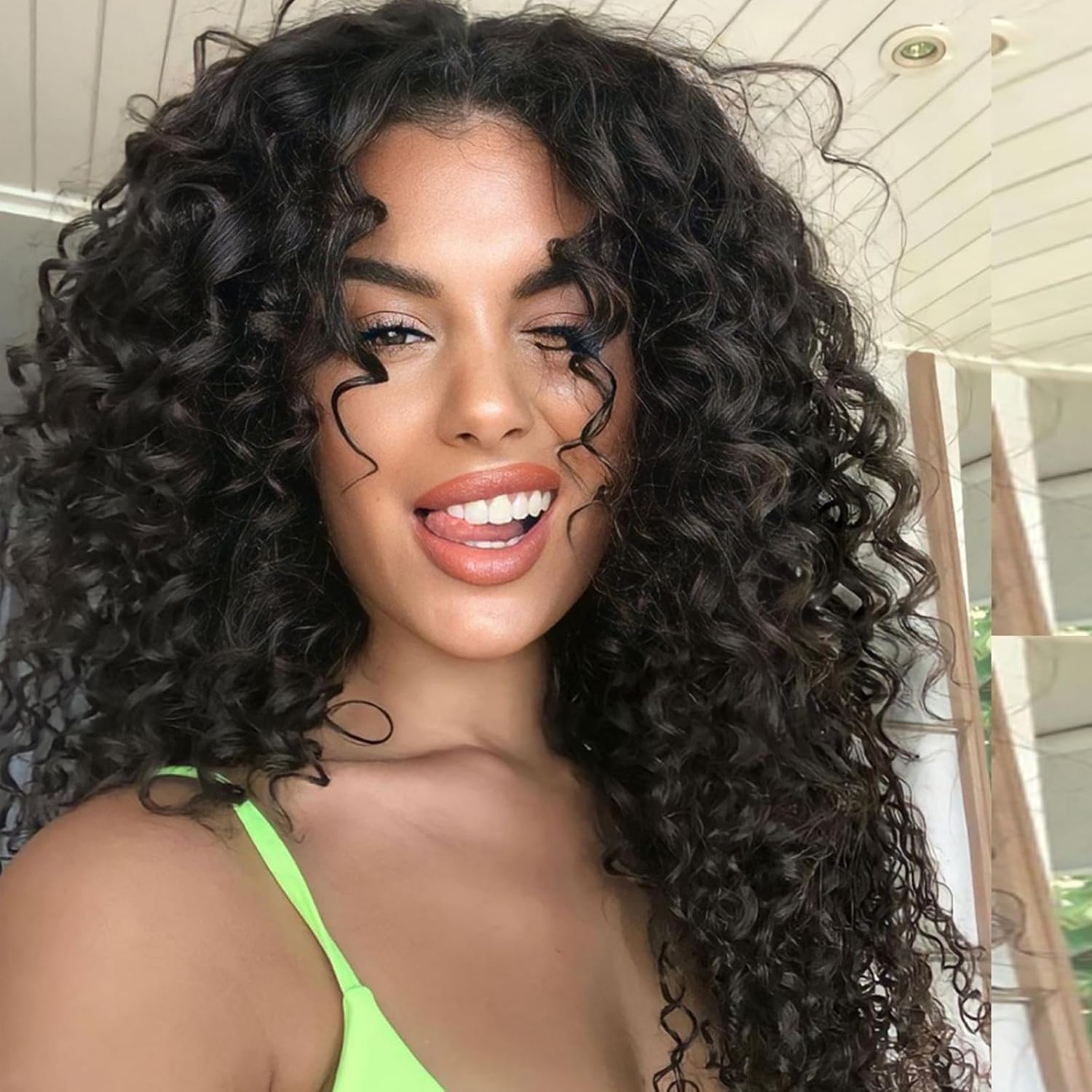 Unionbeauty 8 Packs GoGo Curl Crochet Hair 14 Inch Water Wave Crochet Braids for Black Woman Beach Curl Natural Black Curly Crochet Hair Ocean Wave Crochet Braids Synthetic Braiding Hair Extension 1B#