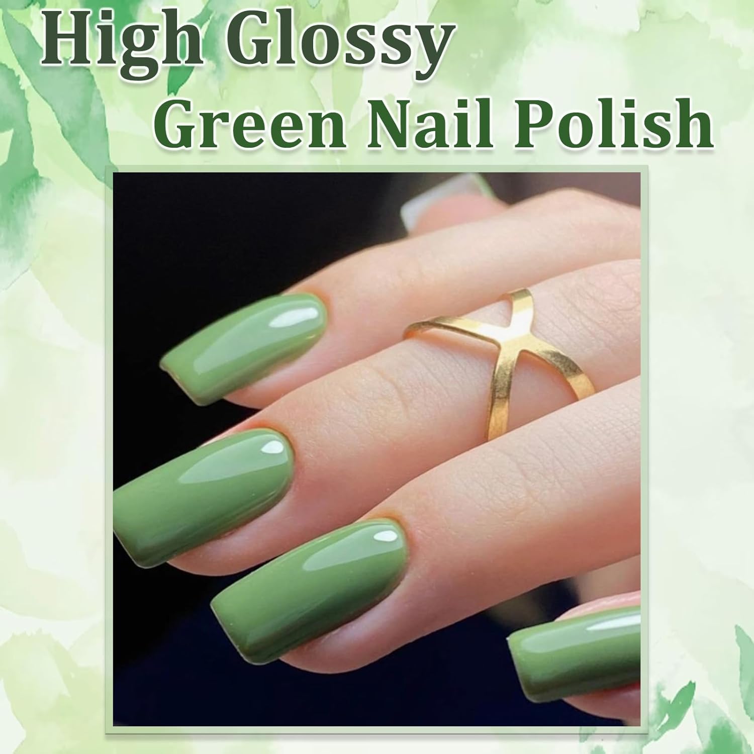 12ml Quick Dry Glossy Light Green Nail Polish, Long Lasting Lime Varnish - Image 2