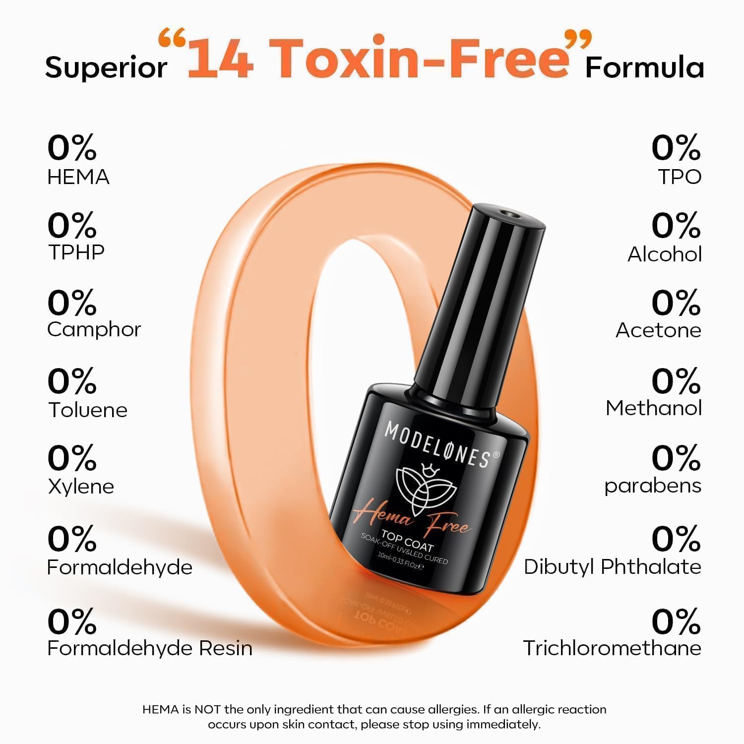 Modelones 2 Pcs Hema Free Gel Top Coat and Base Coat Set for Long Lasting Wear - Image 7