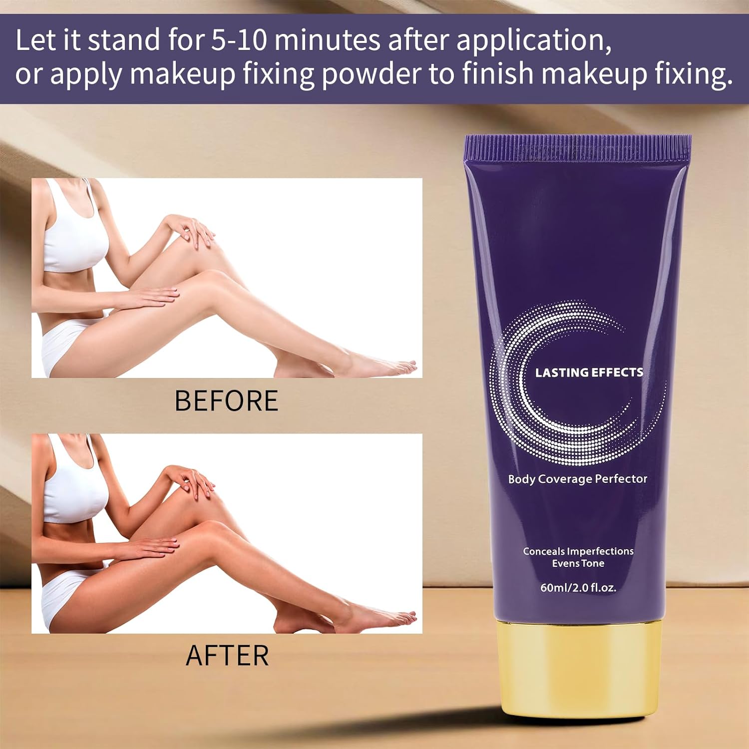 Waterproof Leg Makeup Concealer for Scars, Easy Application, Lasting Full Coverage - Image 4