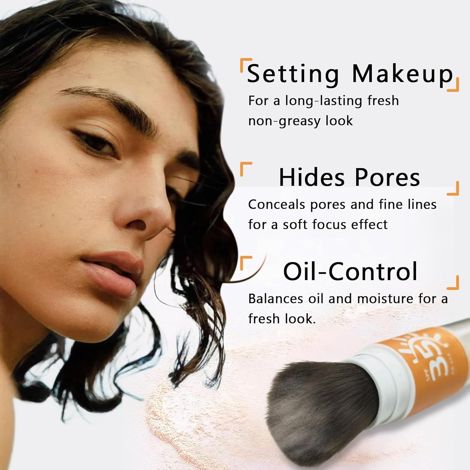 Translucent Mineral Sunscreen Powder SPF 35 Oil Control Matte Finish for Face - Image 4