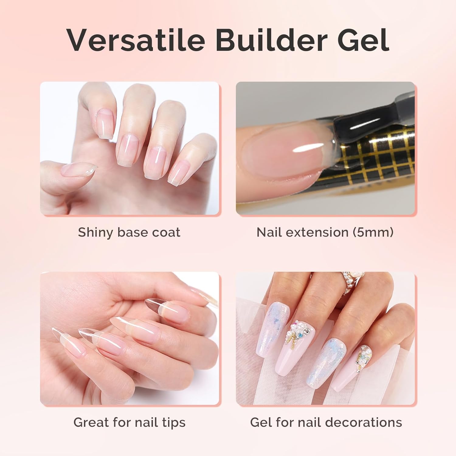 MelodySusie 15ml Clear Builder Gel for Thickening Nail Extensions and Art - Image 3