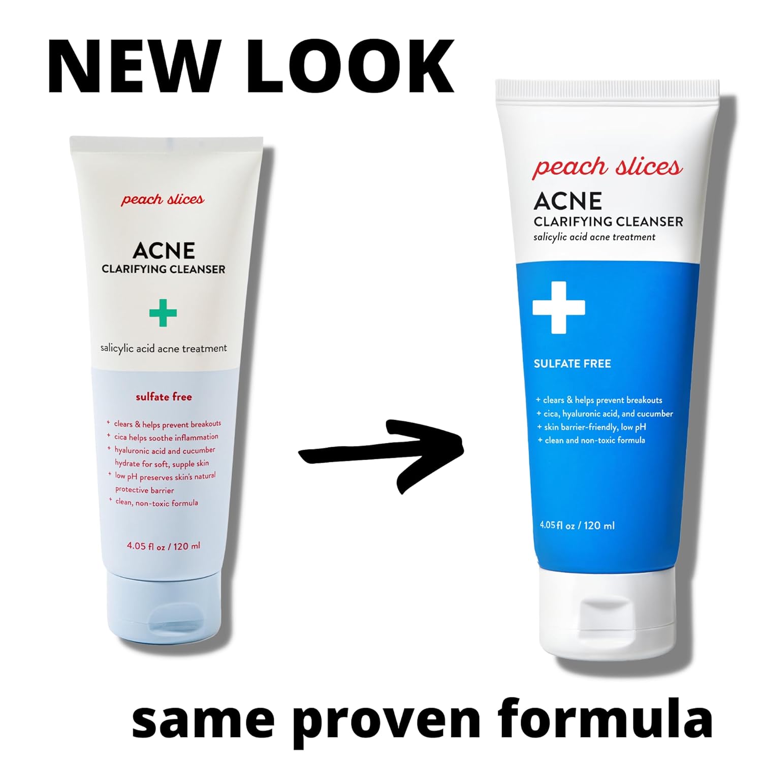 Peach Slices Acne Clarifying Cleanser 4 oz with 2% Salicylic Acid - Image 2