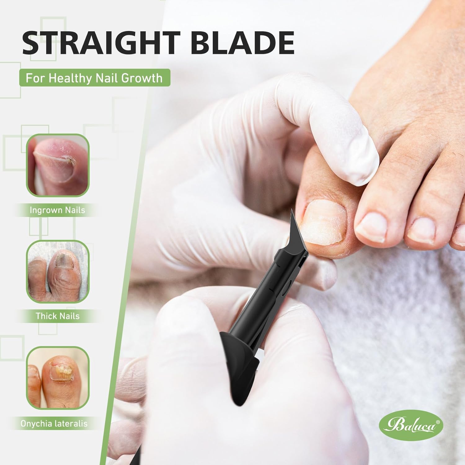 BALUCA Heavy Duty Black Toenail Clippers with Long Handle for Thick and Ingrown Nails - Adult and Senior Size - Image 3