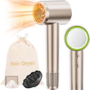 1400 Watt Hair Dryer with 110k RPM Powerful Hair Dryer Professional High Speed Ionic Blow Dryer with Diffuser Hair Dryers for Women Supersonic Hair Dryer Quiet Low Noise Fast Drying RV Home Essentials