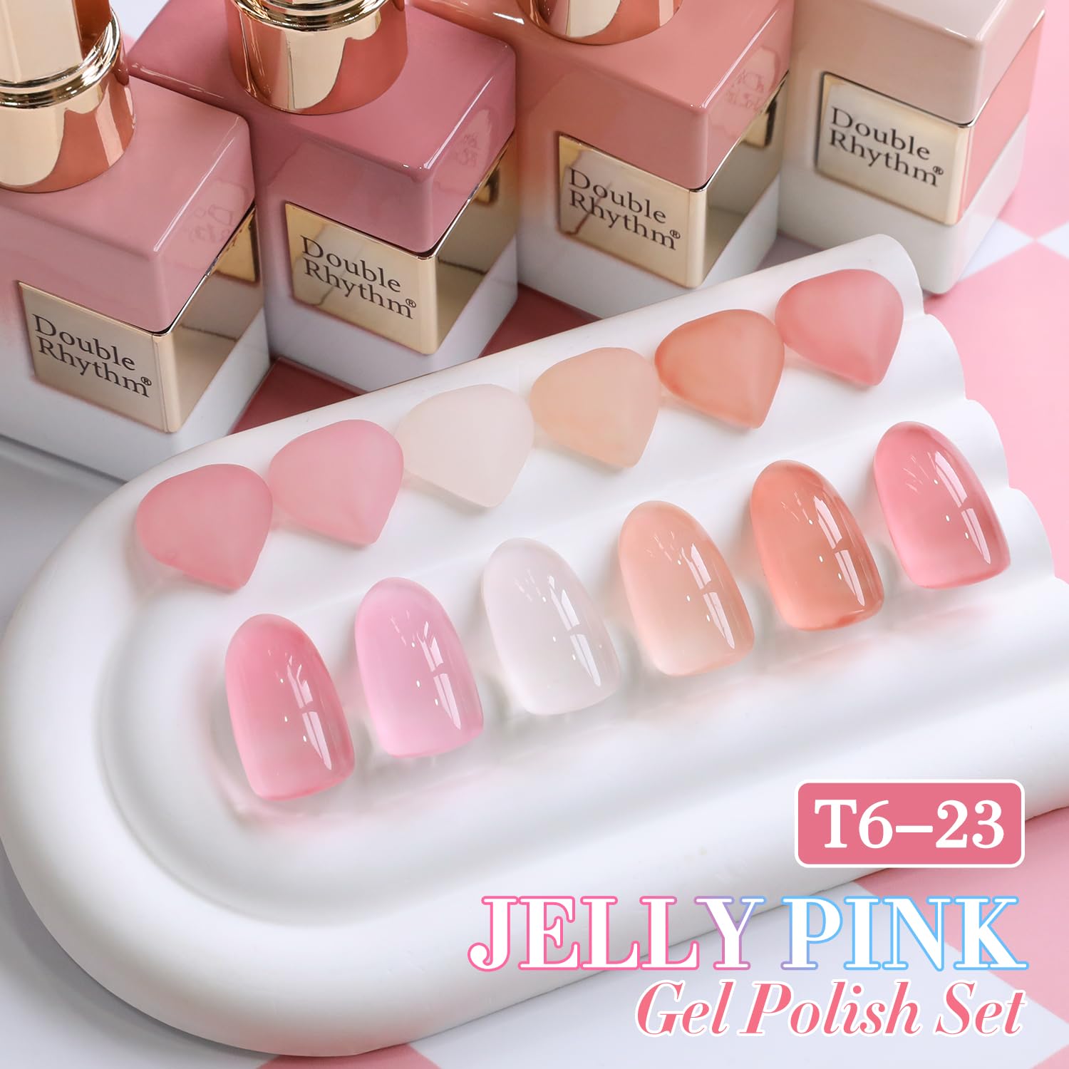 Double Rhythm 6 Piece 15 ML Gel Polish Set for DIY Nail Art at Home - Image 6