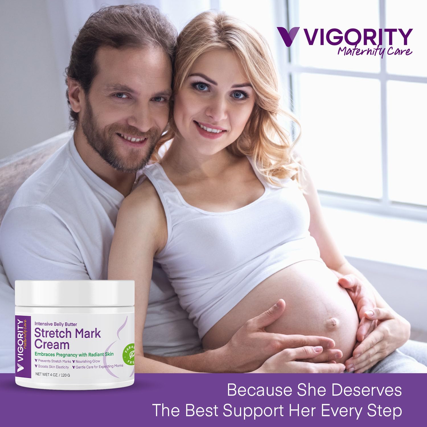 Pregnancy Belly Butter Stretch Mark Cream 4 Oz - Moisturizing Massage Lotion for Prevention and Repair - Image 6