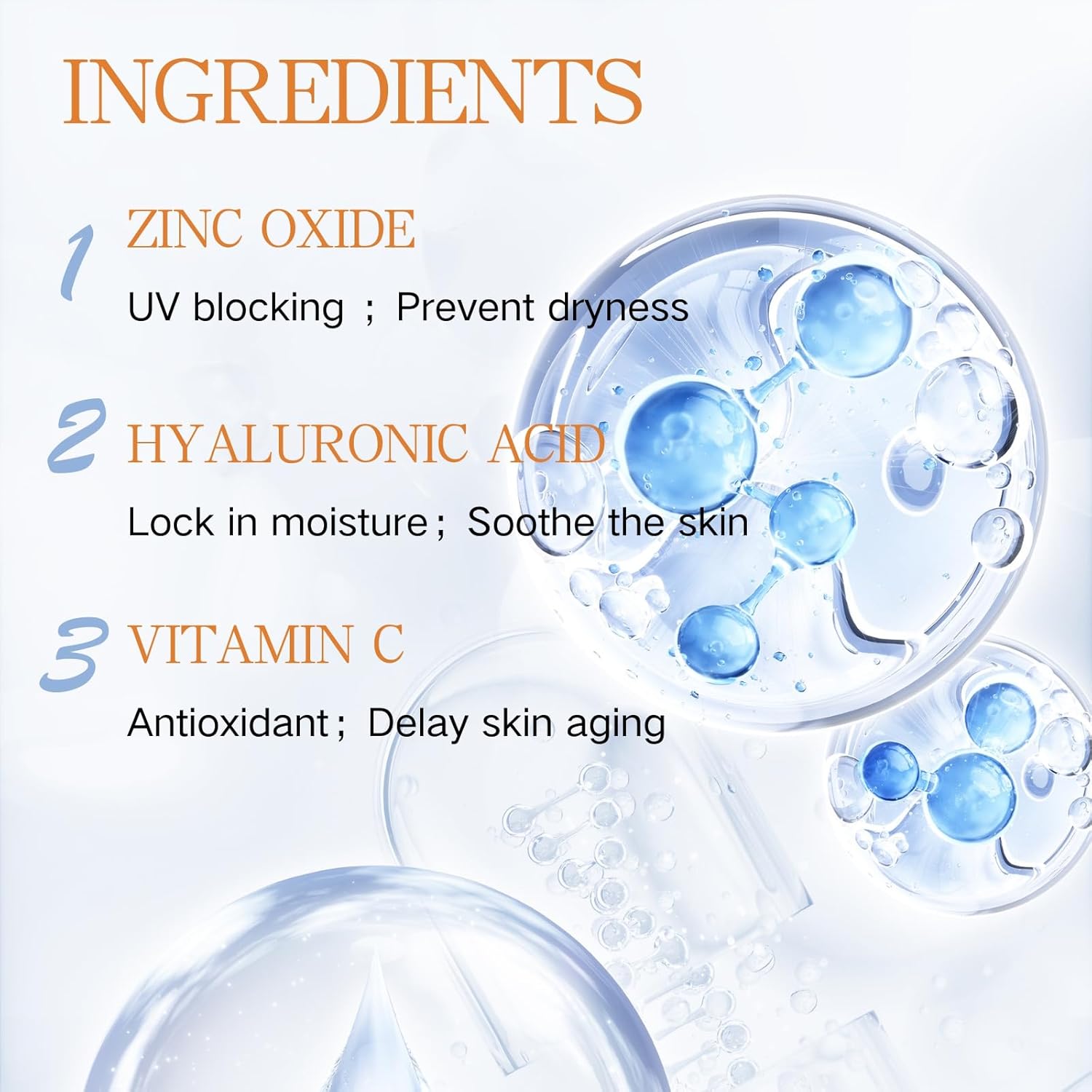 2 Pcs Tinted Mineral Sunscreen Lotion for Face SPF 50+ with Zinc Oxide and Hyaluronic Acid - Image 3