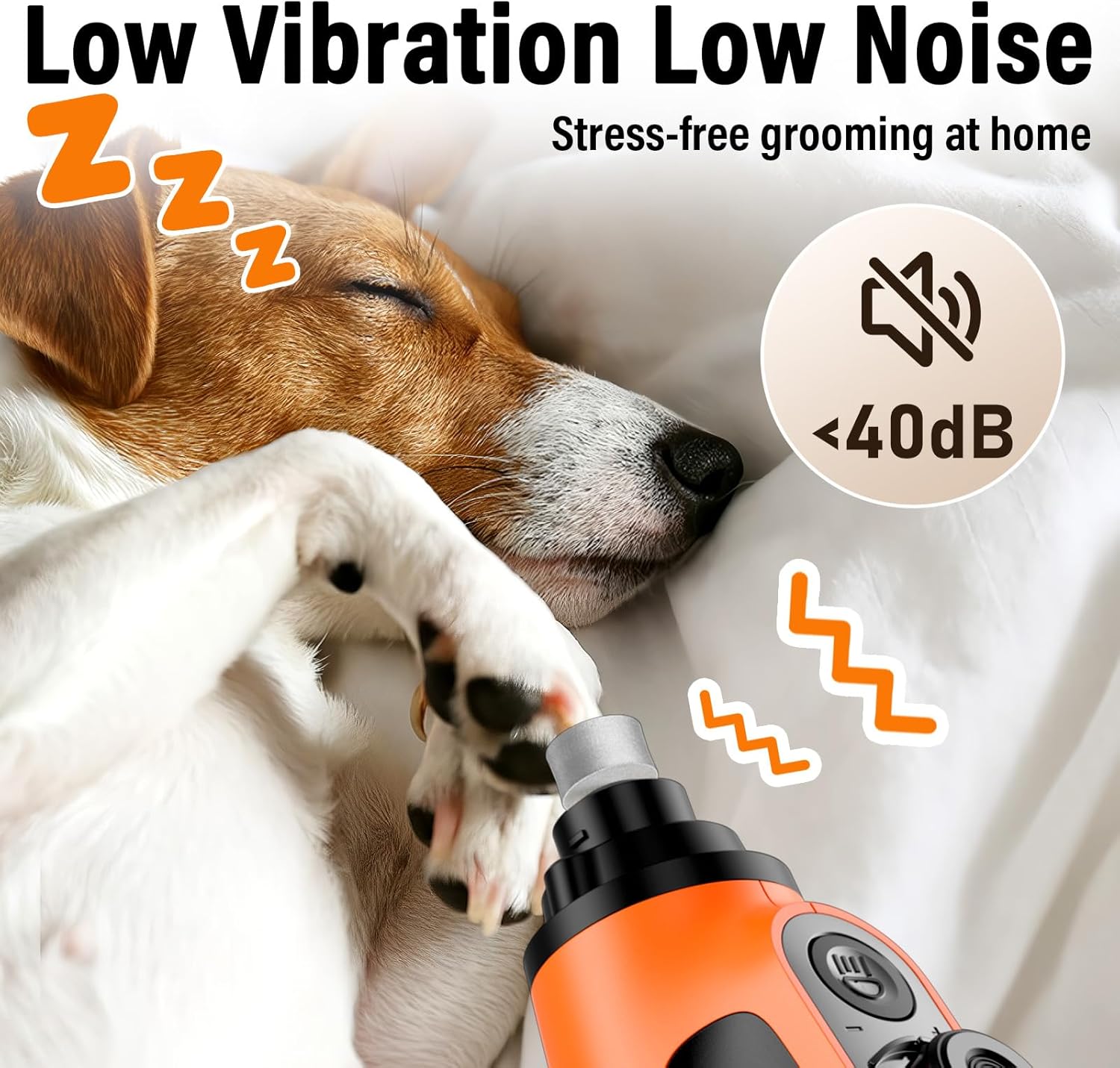 Casfuy Smart 6-Speed Dog Nail Grinder with Enhanced 50% More Power and LED Lights for All Pets - Image 4