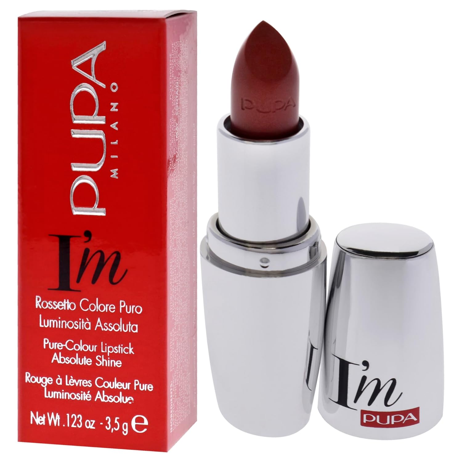 Pupa Milano I Am Pure-Colour Lipstick 409 Pink Declaration for Women 0.123 oz - Image 4