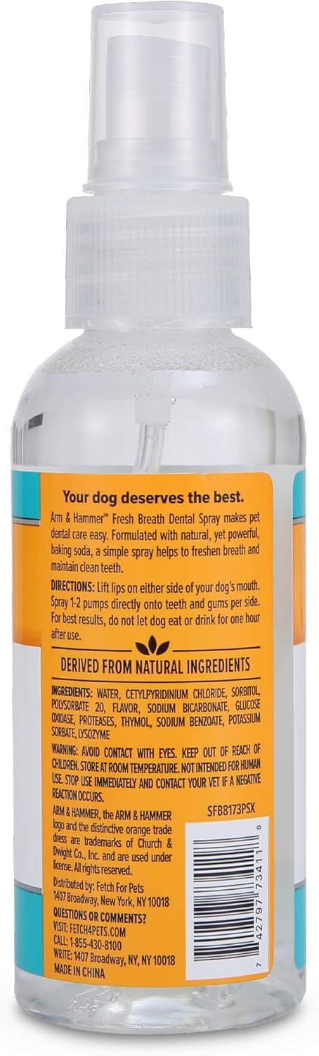 Arm & Hammer Fresh Breath Mint Flavor Oral Care Spray for Dogs 4 Oz - Image 7