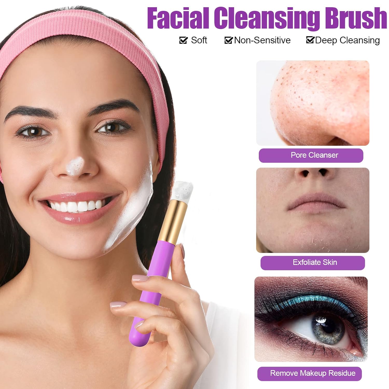 Purple Eyelash Extension Kit with USB Blower, Facial Mister, Tweezers, Gel Pads, and More - Image 4